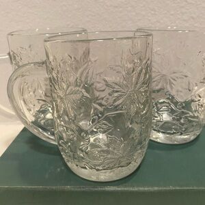 Vintage Princess House Fantasia Crystal Mugs- Set of 3